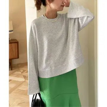 Journal standard relume 그레이 크롭 맨투맨