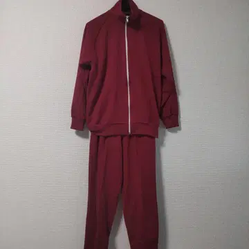 빨간색 저리 세트 풀 집업 버건디 스포츠 남성용 저리 상하의
