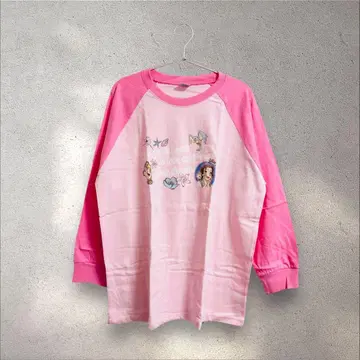 미사용 새상품 한국 디즈니 미녀와 야수 래글런 긴팔 T셔츠 프린세스