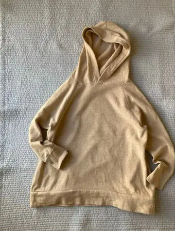 45R 베이지 속기모 빅 후드티