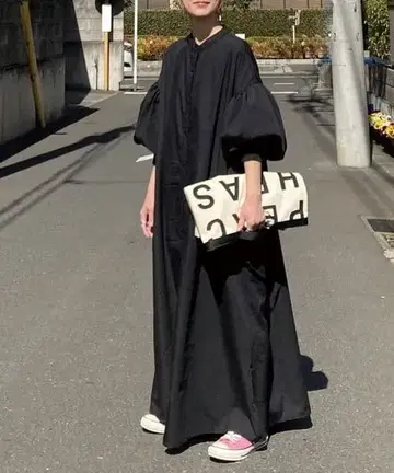 새상품급 lowy by corners 블랙 셔츠 원피스 M