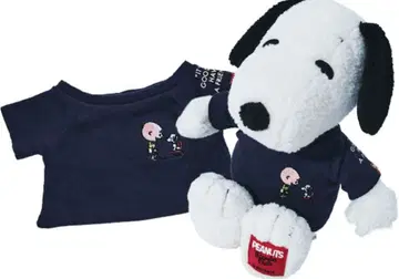 피넛 프렌즈 클럽 옷 갈아입기 스누피 봉제 인형용 T셔츠 70주년