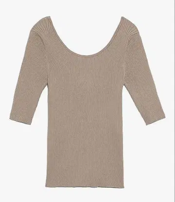 Snidel ORGANIC 하프 슬리브 니트