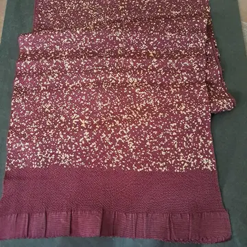 단고 크레이프 원단 순수 실크 오비 장식 천 보라색 바탕 미사용