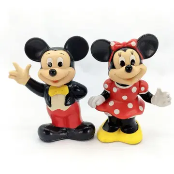 당시물 도쿄 디즈니랜드 미키 미니 소프트 비닐 피규어 저금통