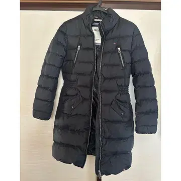 HILFIGER DENIM 블랙 롱 다운 자켓 XS