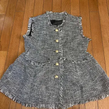 ELFR 프린지 트위드 베스트 F