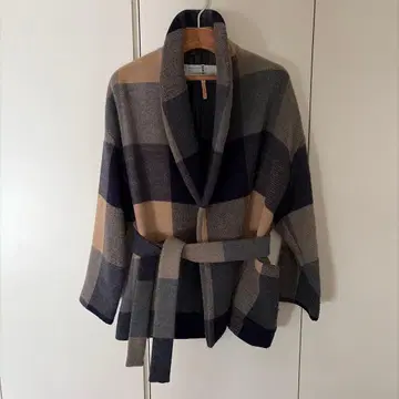 GREED international 체크 숏코트