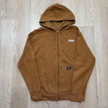 Dickies 디키즈 브라운 풀 집업 후드티 후드 부착