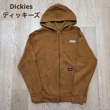 Dickies 디키즈 브라운 풀 집업 후드티 후드 부착