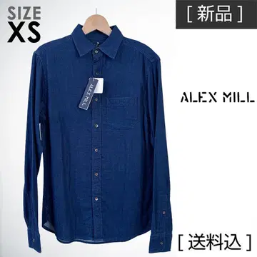 새상품 ALEX MILL 다크 블루 데님 셔츠 XS