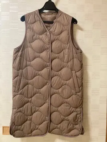 다운 베스트 s 사이즈 롱 기장