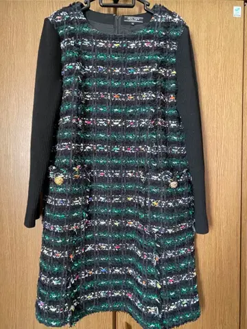 DUAL VIEW 트위드풍 긴팔 원피스 42