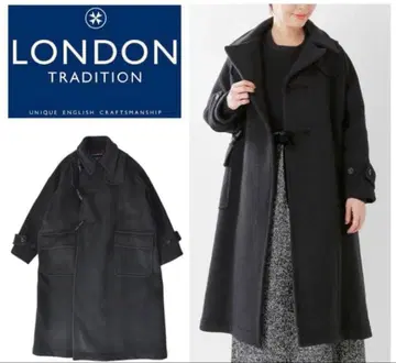 레어/런던 트래디션 헤링본 와이드 더플 코트