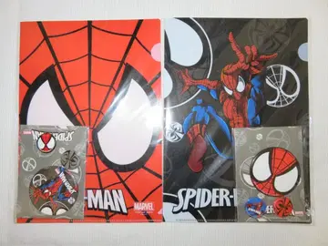 USJ 스파이더맨 클리어 파일&캔뱃지 세트 2종 2개 [ 익명 배송 ]