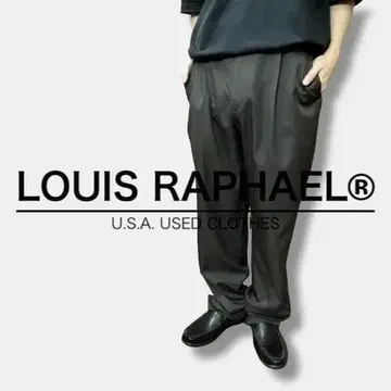 고품질 LOUIS RAPHAEL 매끄러운 와이드 슬랙스 SL1-771