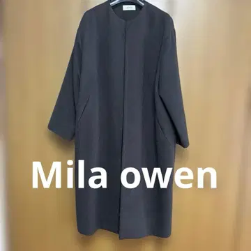 Mila owen 다크 브라운 롱 코트 [ 미사용에 가까운 새상품급 ]
