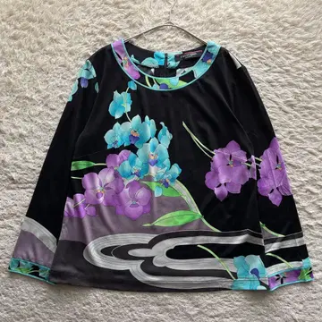 [ 빅 사이즈 XL ] 레오나르 티셔츠 셔츠 올 패턴 꽃무늬 칸칸 소재