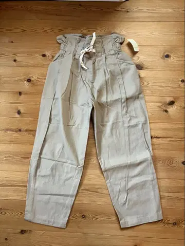 ehka sopo 허리 프릴 리본 팬츠 베이지