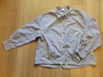 URBAN RESEARCH DOORS 파랑&화이트 스트라이프 셔츠