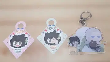 라오허전기 2 오리지널 아크릴 키링 샤오헤이 & 루이에 스트로우 택