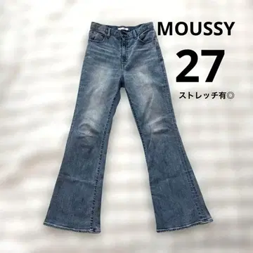 MOUSSY 부츠컷 데님 라이트 블루 스트레치 있음 27