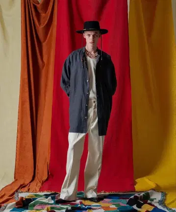 AMBERGLEAM 콘초 버튼 미디엄 셔츠 자켓 XL