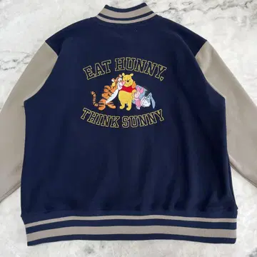 Disney 디즈니 곰돌이 푸 바시티 자켓 L 사이즈 네이비