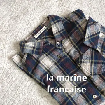 LA MARINE FRANCAISE 플란넬 체크 무늬 셔츠