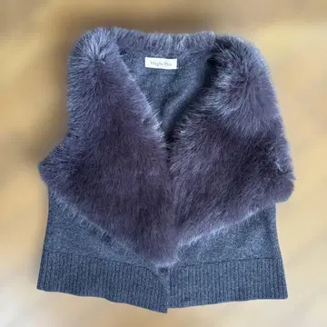 Maglia Plus 퍼 니트 베스트 그레이