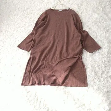 URBAN RESEARCH DOORS 리브 티셔츠 튜닉 원피스 F