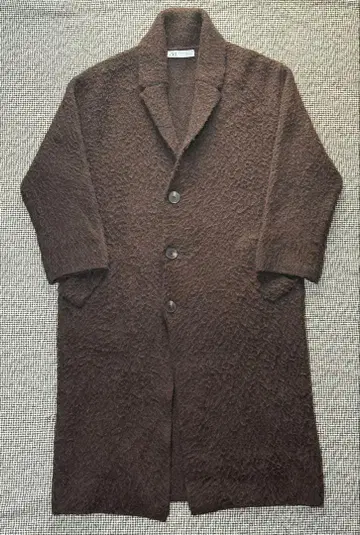 [ ZARA ] 보아 코트 루즈한 사이즈 다크 브라운