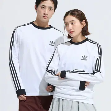 adidas 긴팔 T셔츠 화이트