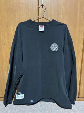BEN DAVIS 블랙 롱 슬리브 T셔츠 L 사이즈