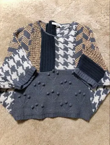 Anather Edition 돌먼 니트 판초형