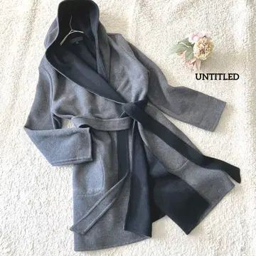 언타이틀 가운 코트 44 더블 페이스 후드 울 혼방 빅