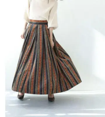 cawaii FRENCH PAVE 하늘하늘 어른 레트로 롱 스커트