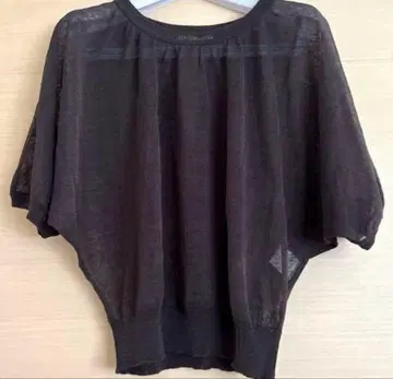 새상품급 ANAYI 얇은 소재 반팔 시어 니트 38