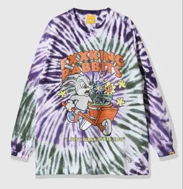 FR2 fxxking rabbits 타이 다이 패턴 롱 T