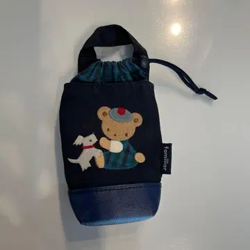 familiar 곰과 강아지 자수 파우치 젤 파우치