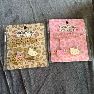 정가 1개 1650엔 헬로키티 헤어핀 세트 2개 세트
