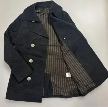 NINE 나인 울 더블 브레스트 코트 다크 그레이 일본제