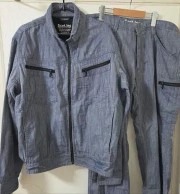 Scot.Inc 데님풍 작업복 상하의 세트 3L