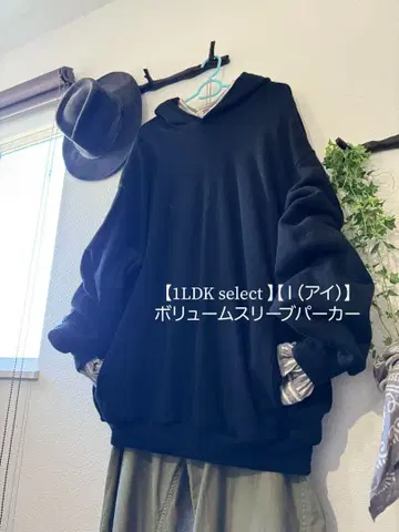 1LDK select 볼륨 슬리브 후드티
