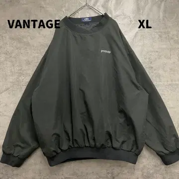 반테이지 남성용 나일론 풀오버 블랙 XL 레어 로고 심플 [ 7058