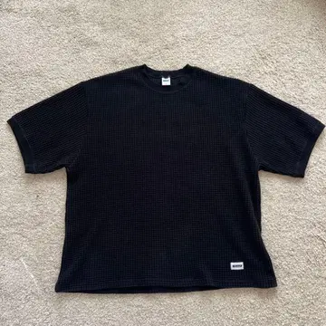 Radiall 블랙 와플 편직 T셔츠 L 사이즈