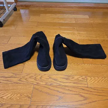 오디트 오 디르 스웨이드 니하이 부츠 사이드 지퍼 24cm.