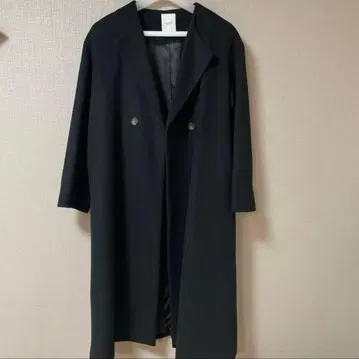 로즈버드 ROSE BUD 노카라 코트 롱 코트 블랙