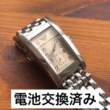 [ 작동 ] EMPORIO ARMANI 쿼츠 손목시계 실버 AR-0106