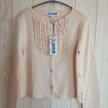 택 포함 새상품 호코모모라 아이보리 가디건 프릴